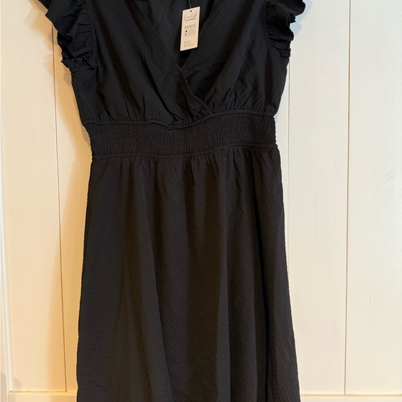 Cupshe Black Ruffle Sleeve Mini Dress - Picture 1 of 2